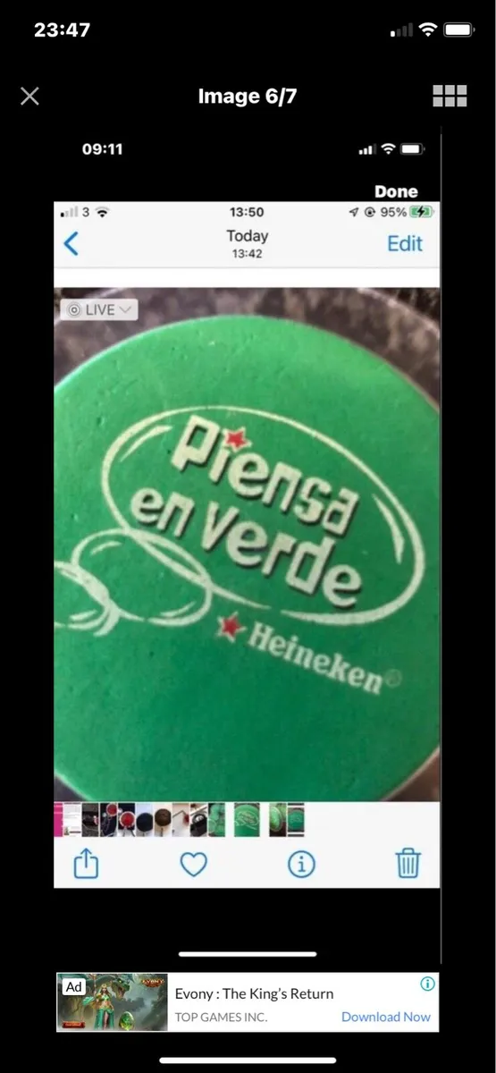 Think Green Heineken Coasters (6) - Image 1
