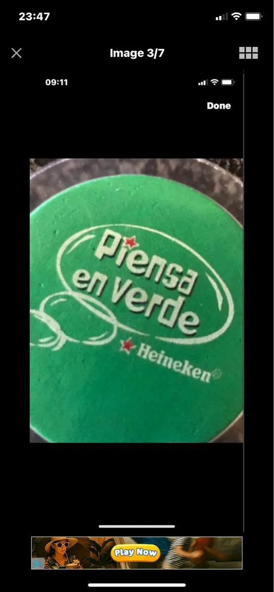 Think Green Heineken Coasters (6) - Image 3