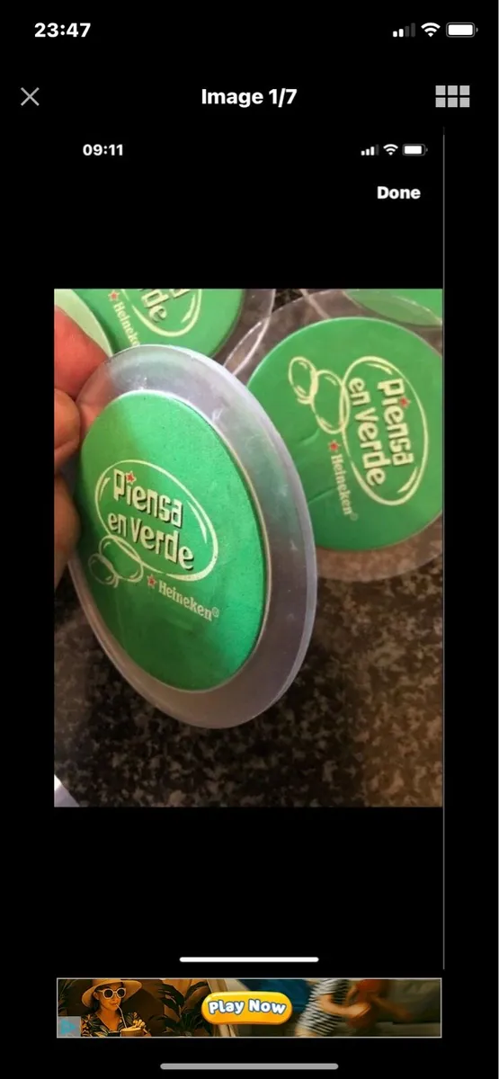 Think Green Heineken Coasters (6) - Image 4