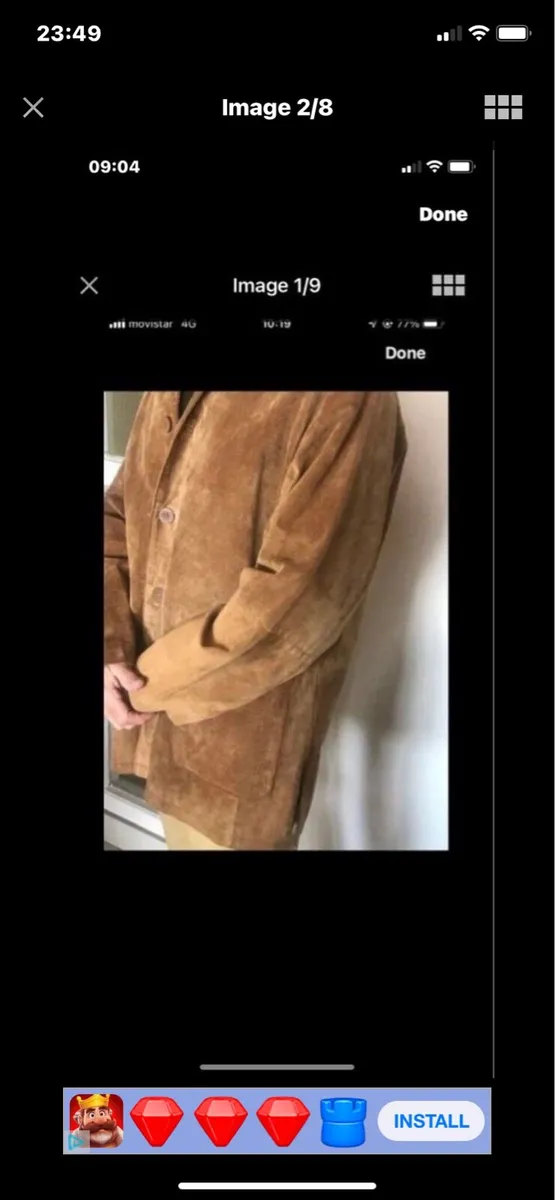 Suede 3/4 length Jacket - Image 2