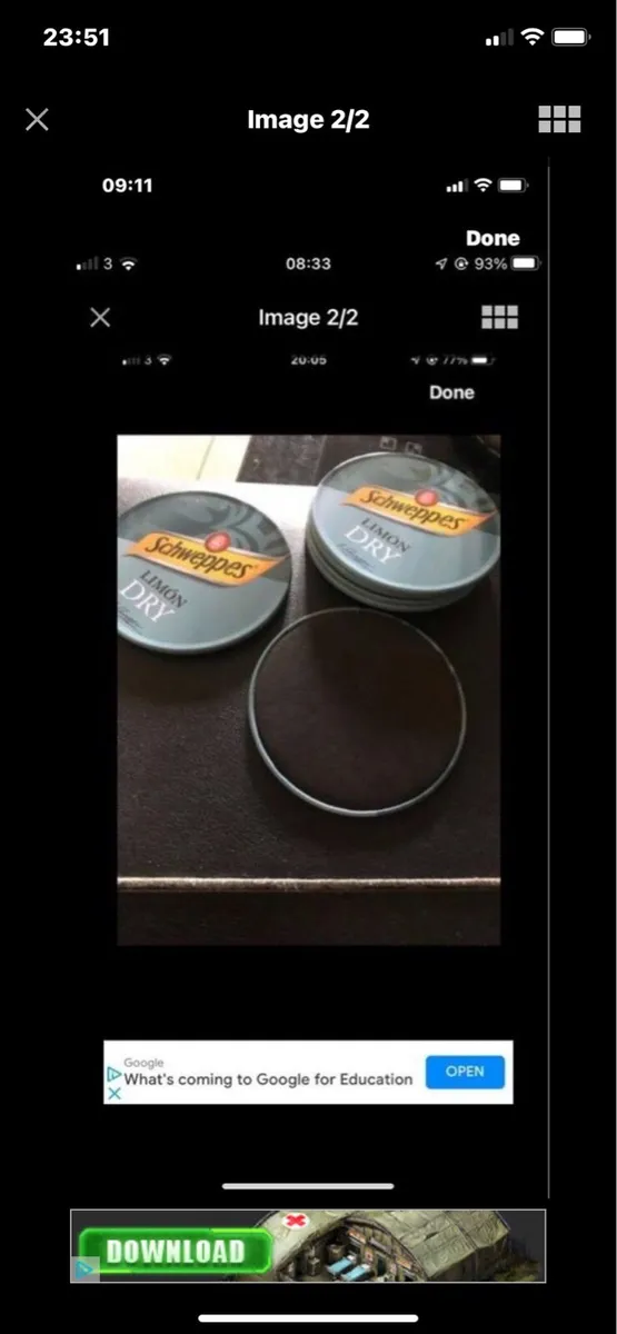 Schweppes Metal Coasters (6) - Image 2