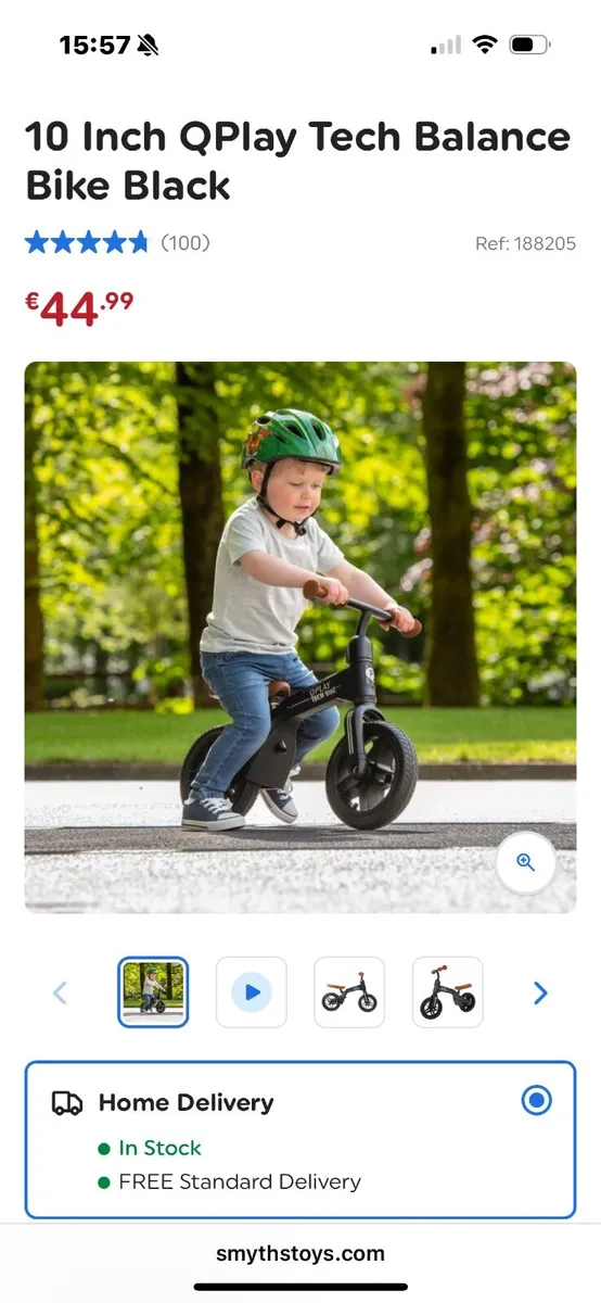 10 inch Qplay kids Balance Bike - Image 1