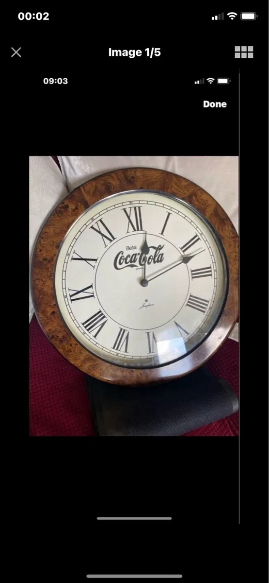 Art Deco Style Coca Cola Clock - Image 1