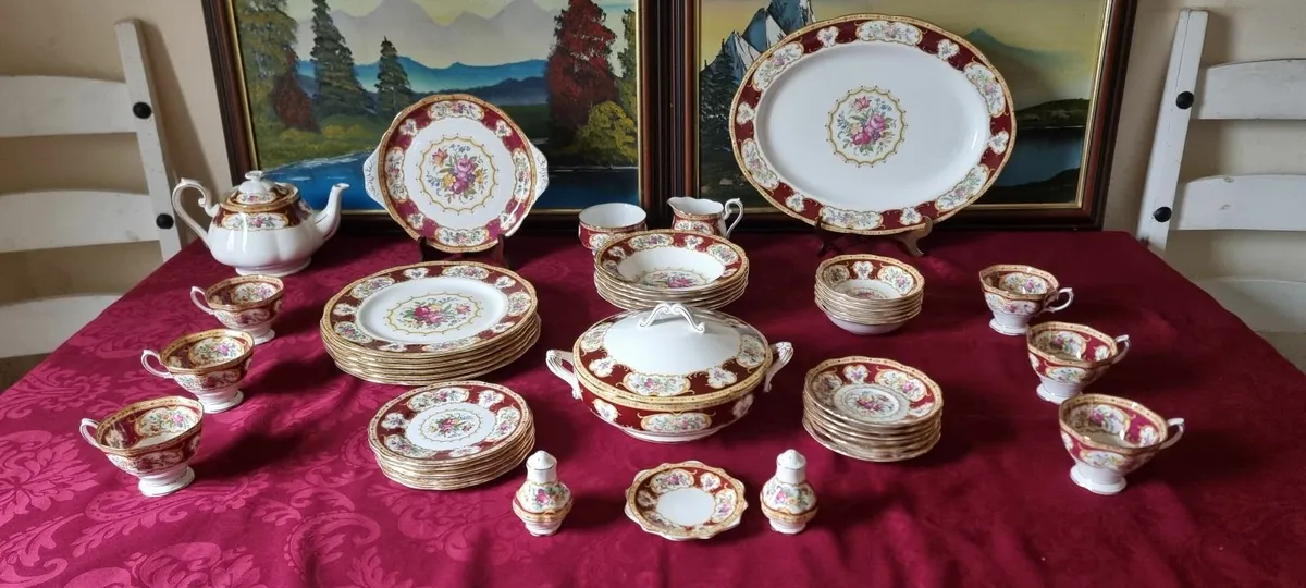 45Pc. Royal Albert Lady Hamilton Dinner & Tea Set - Image 2