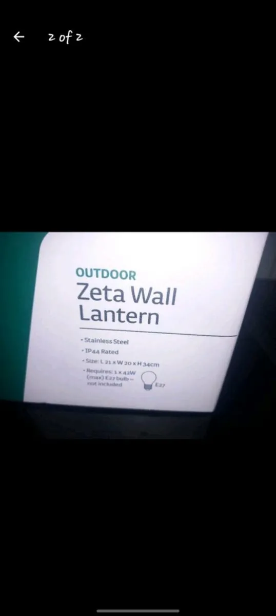 Outdoor Zeta Wsll Lantern - Image 2