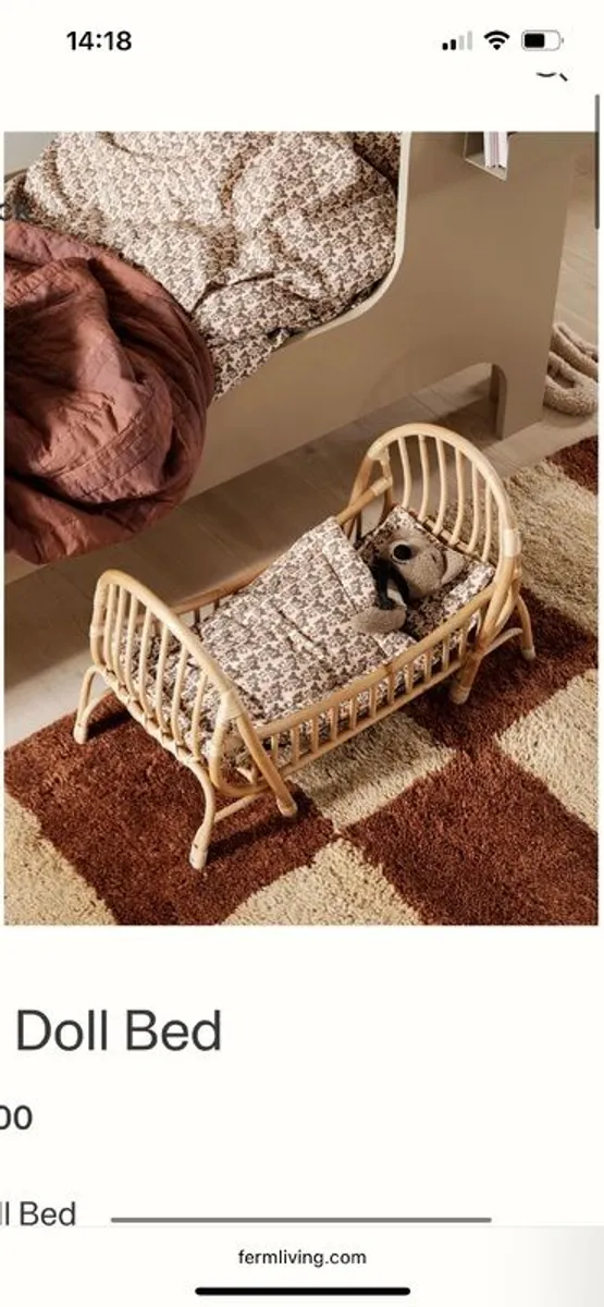 doll bed and bedding Ferm living - Image 1
