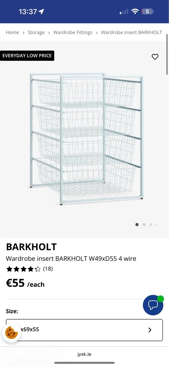JYSK wardrobe organiser - Image 1