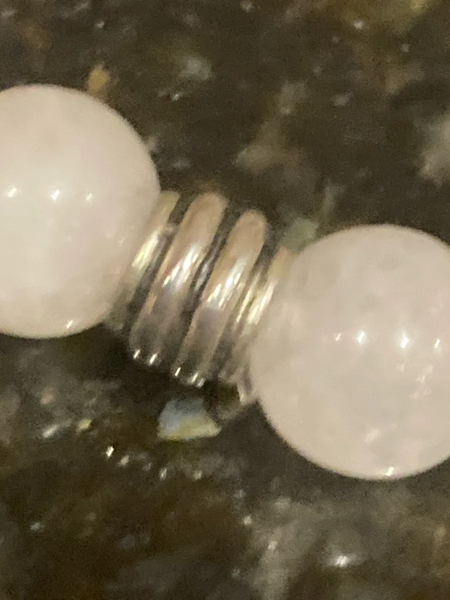 Rose quartz polished bead bracelet - Image 3