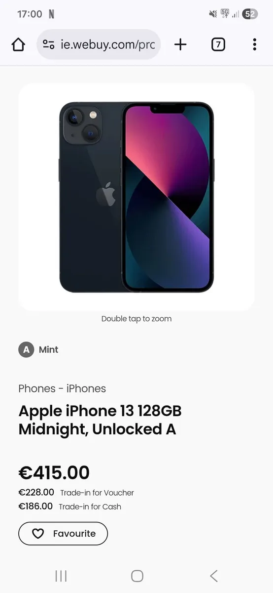 iPhone 13, mint condition, original box and cable - Image 1