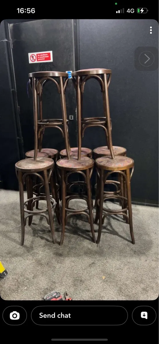 8 matching bar stools
