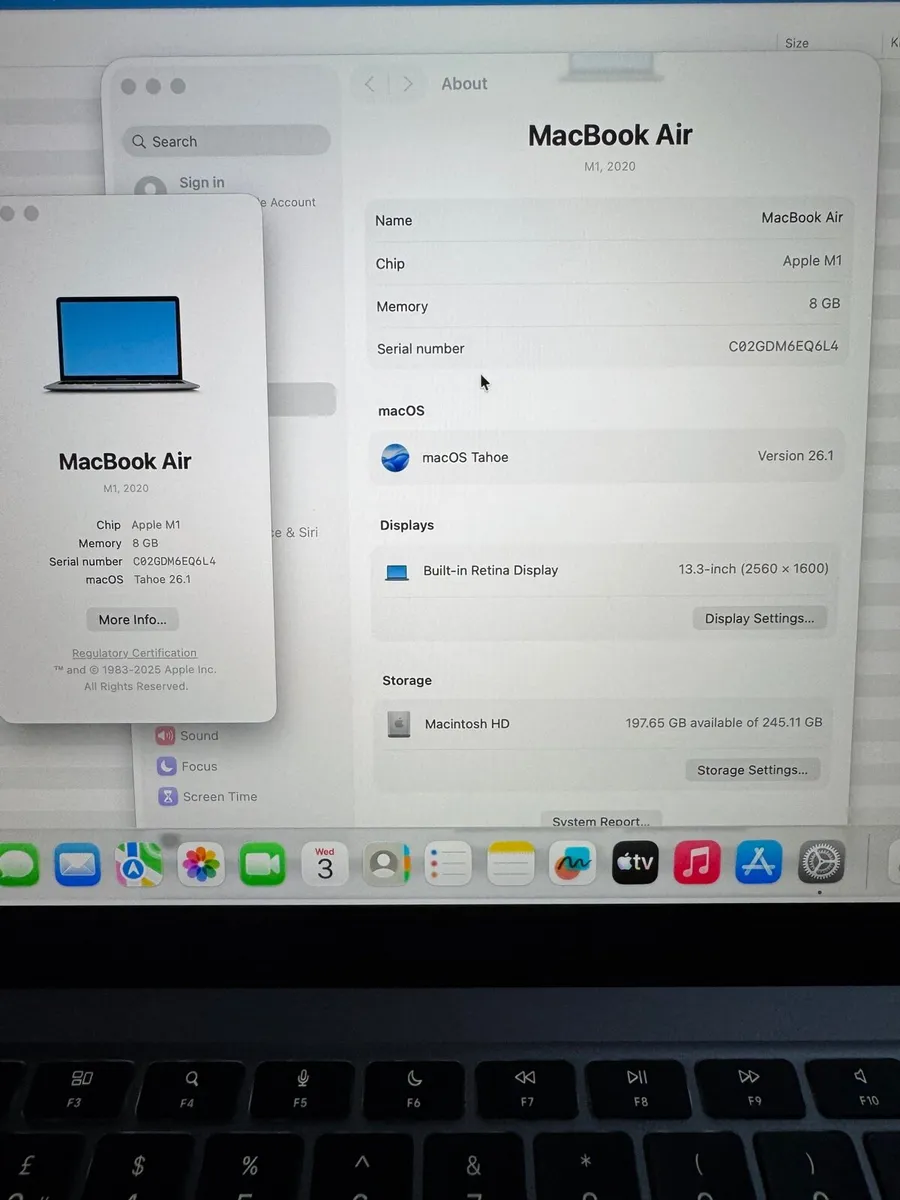 MacBook Air M1 13” 8GB 256GB 2020 | 100% Battery - Image 3