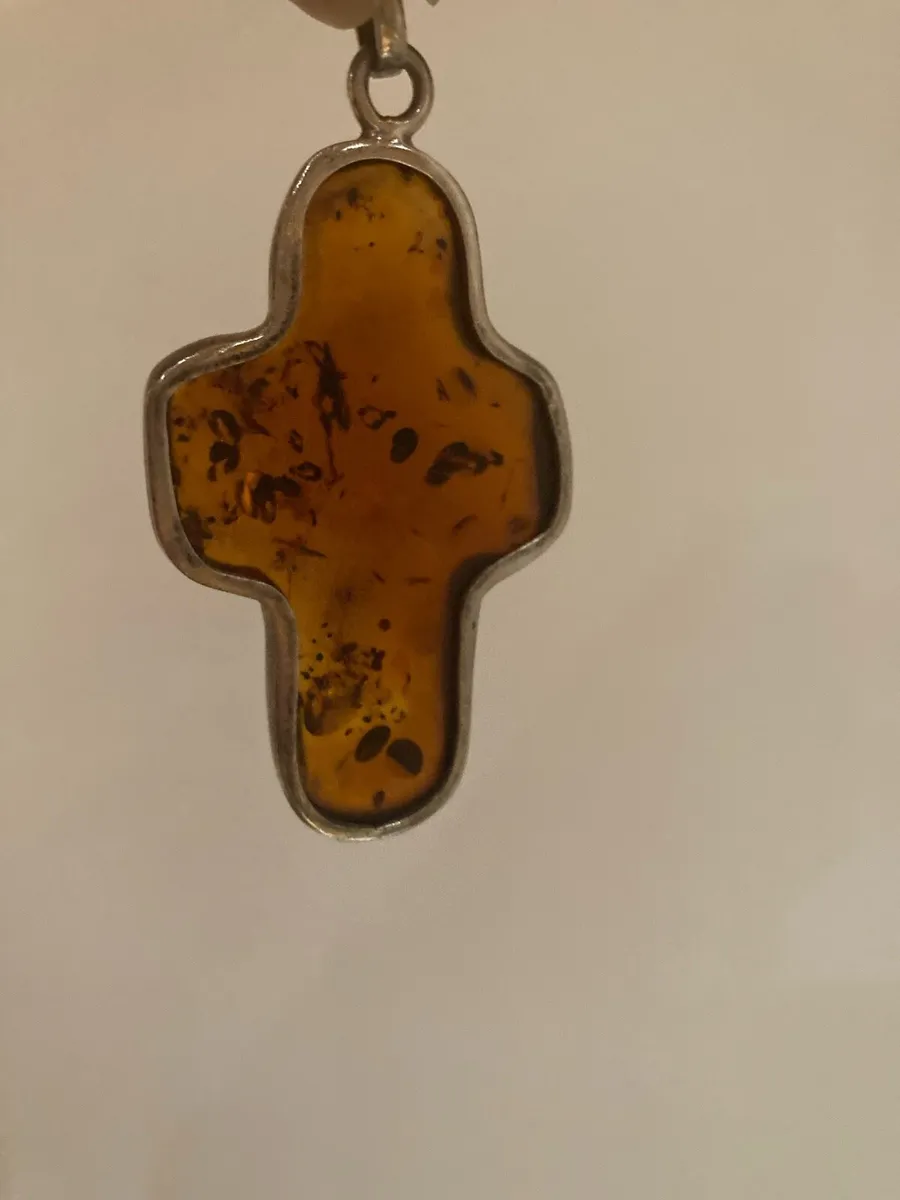 Sterling Silver and amber large pendant - Image 4