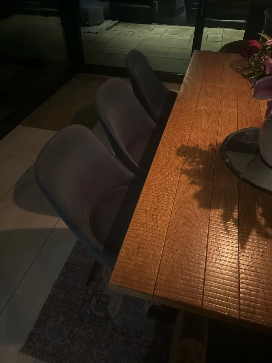 Velet Teal Dining Chairs - Image 1