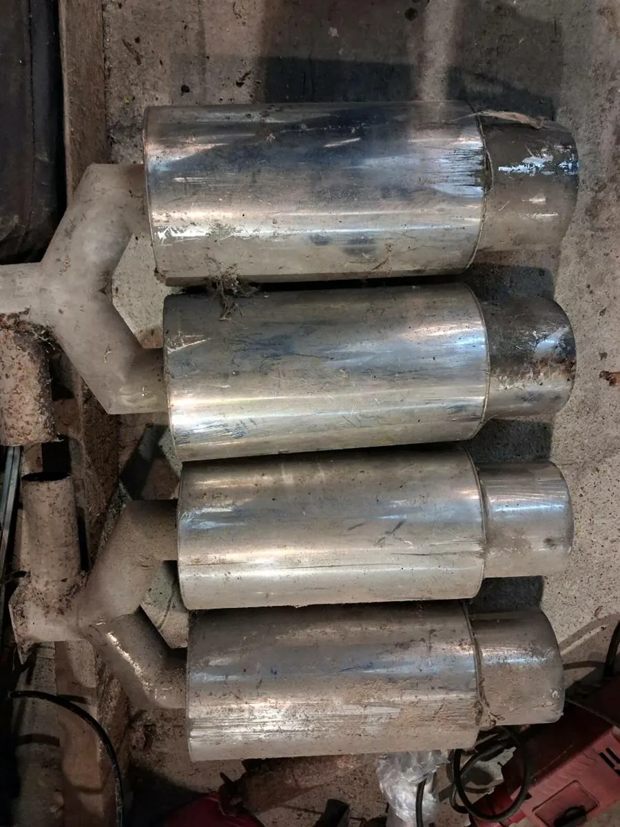 5 5" exhaust pipe 2 twin pipe will fit any car bef - Image 1