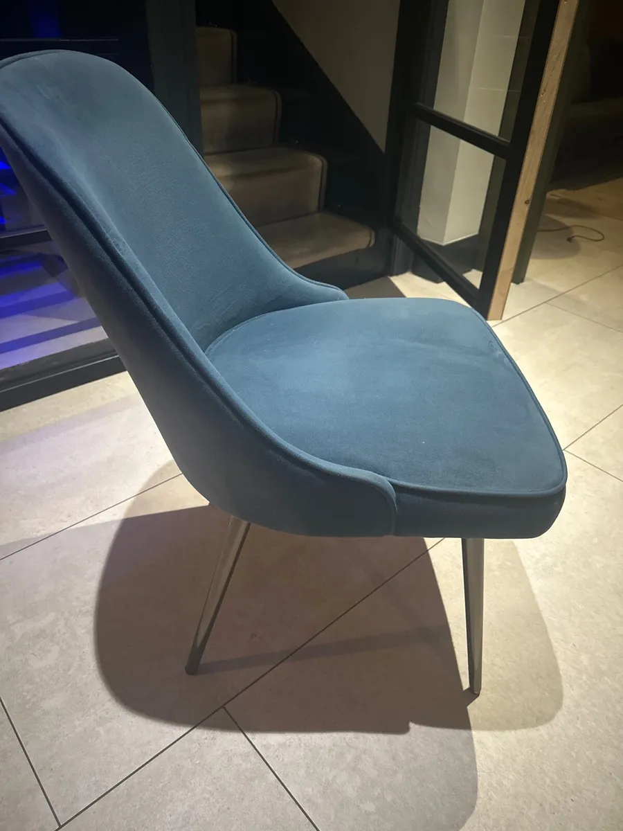 Velet Teal Dining Chairs - Image 3