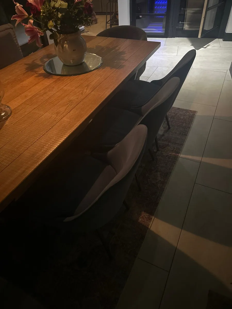 Velet Teal Dining Chairs - Image 4