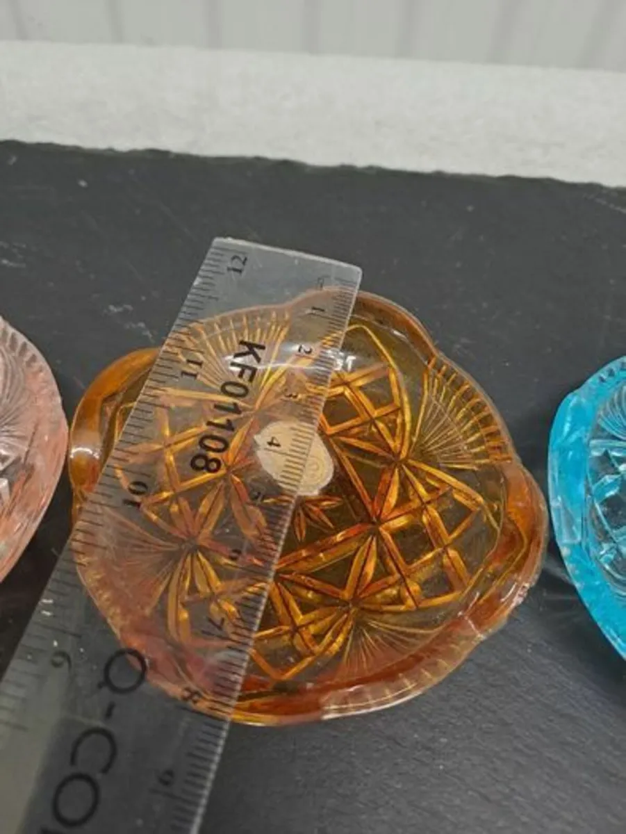 1950s Bohemia glass trinket dishes - Image 4