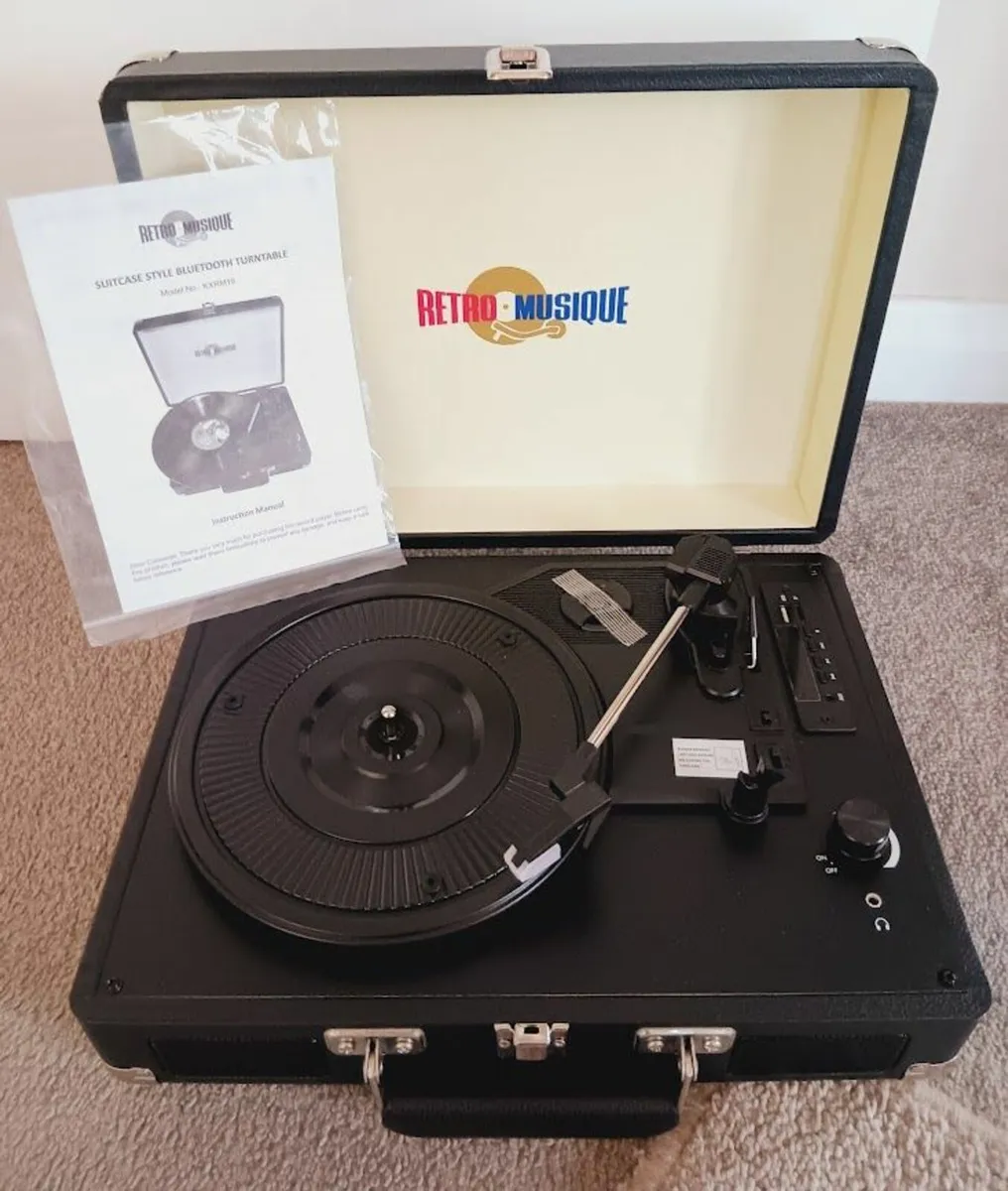 brand new suitcase record player - Image 1