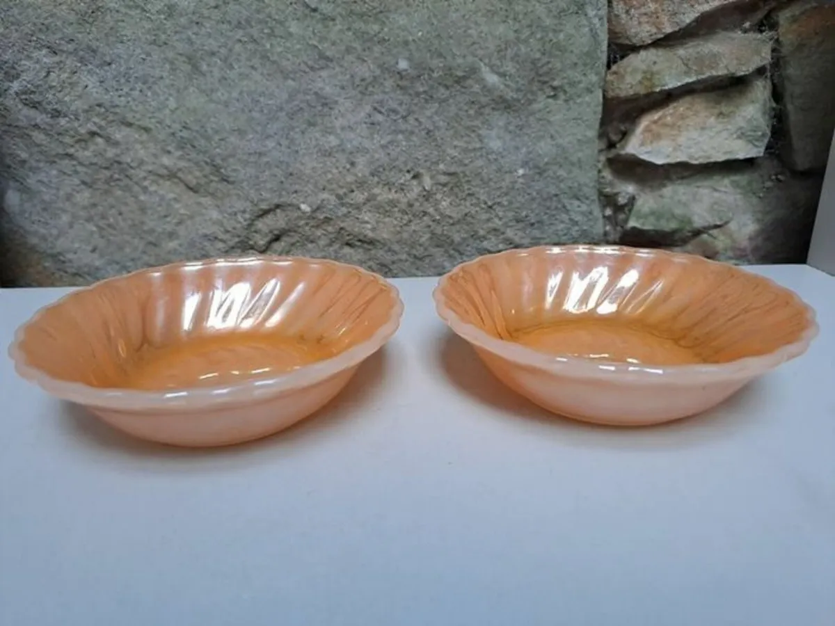 Anchor Hocking peach lustre ware - Image 1