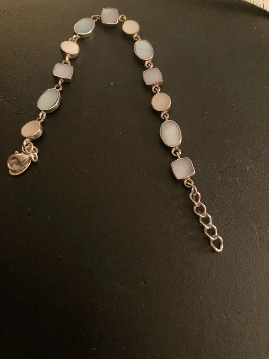 Sterling silver and enamel bracelet - Image 1