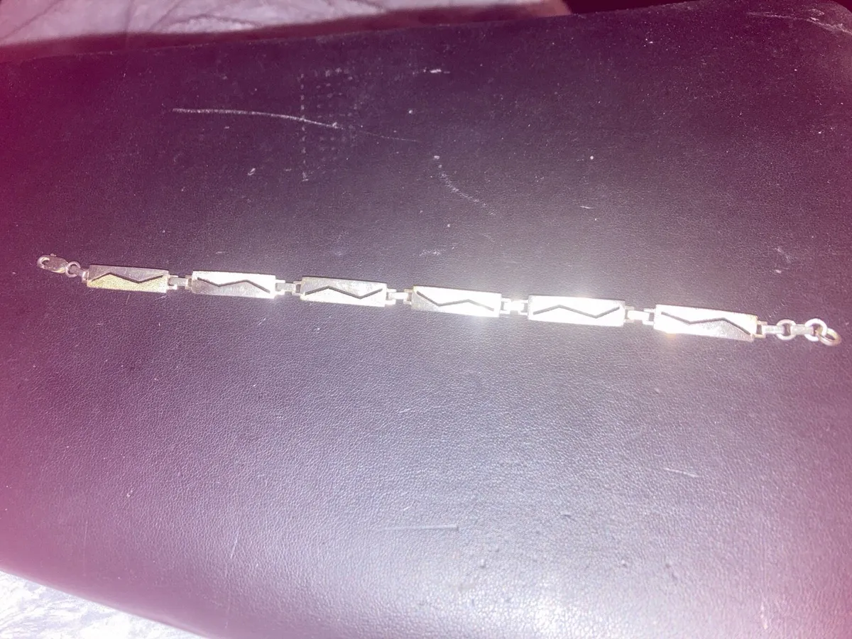 Sterling Silver long link bracelet - Image 2