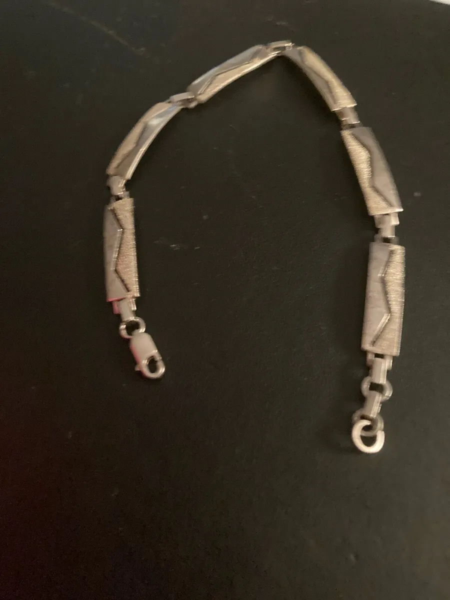 Sterling Silver long link bracelet - Image 1