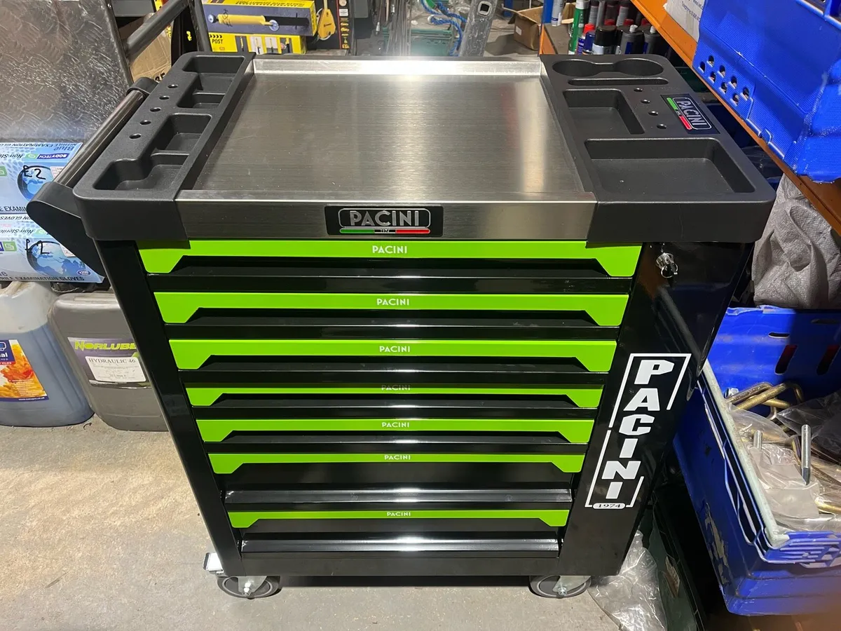 New pacini 7 drawer tool box with tools - Image 1