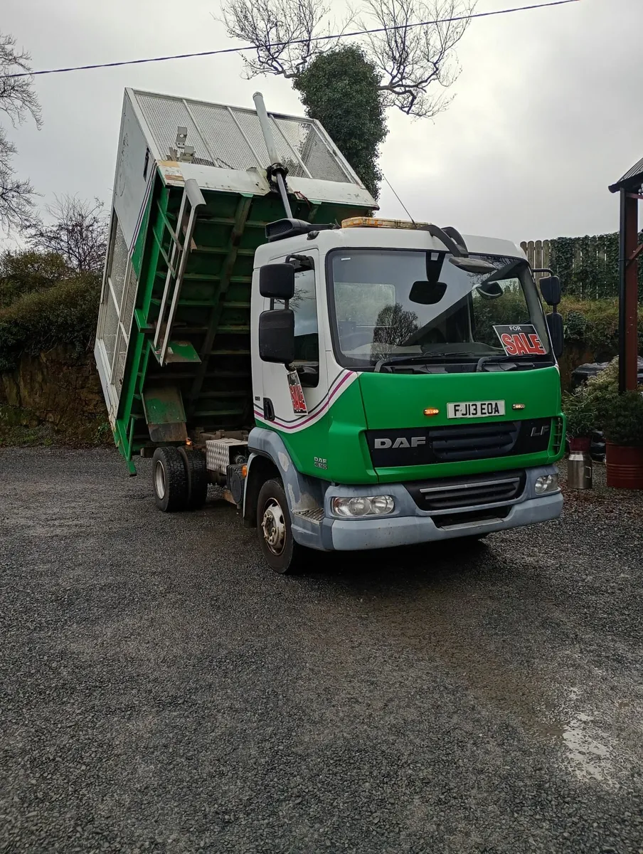 Leyland DAF 45 caged Tipper with tail lift & winch - Image 1