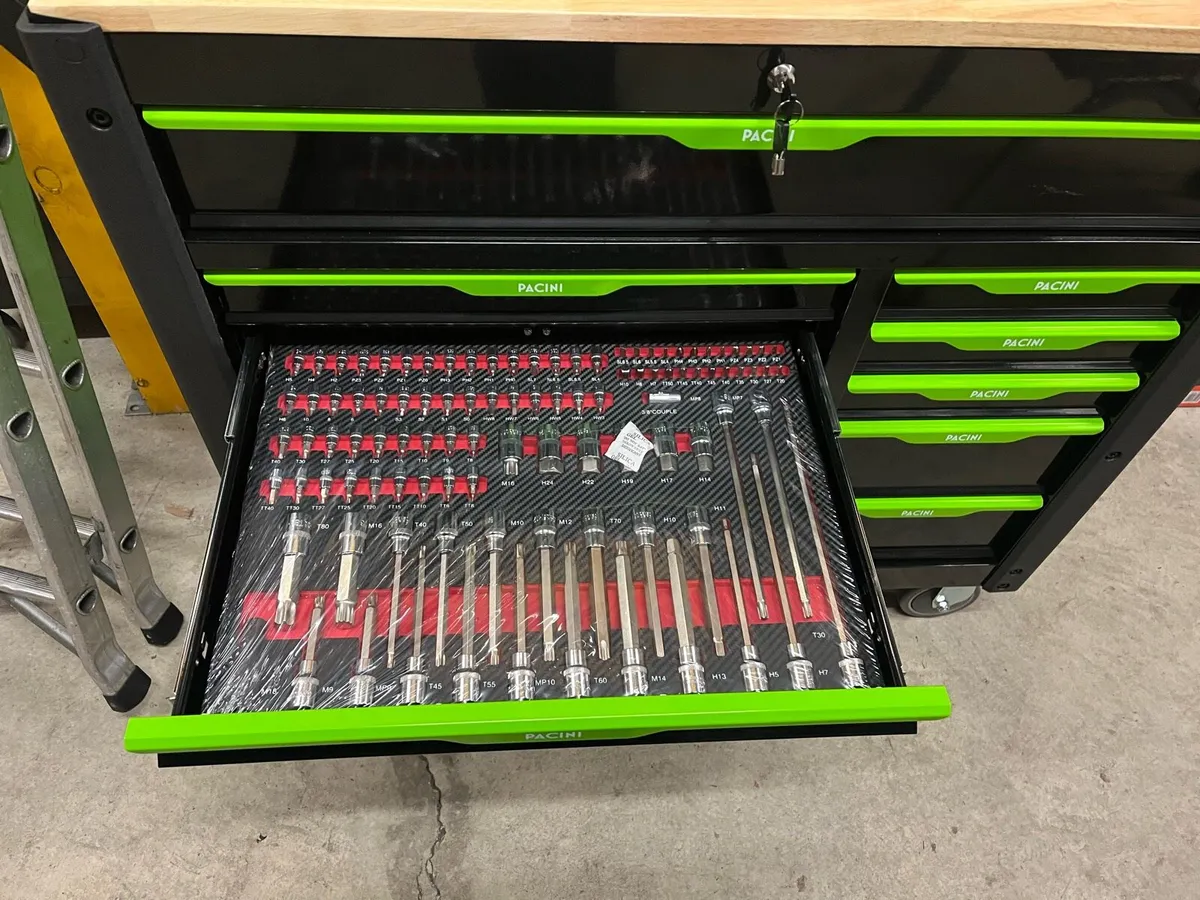 New pacini 12 drawer tool box with tools - Image 3