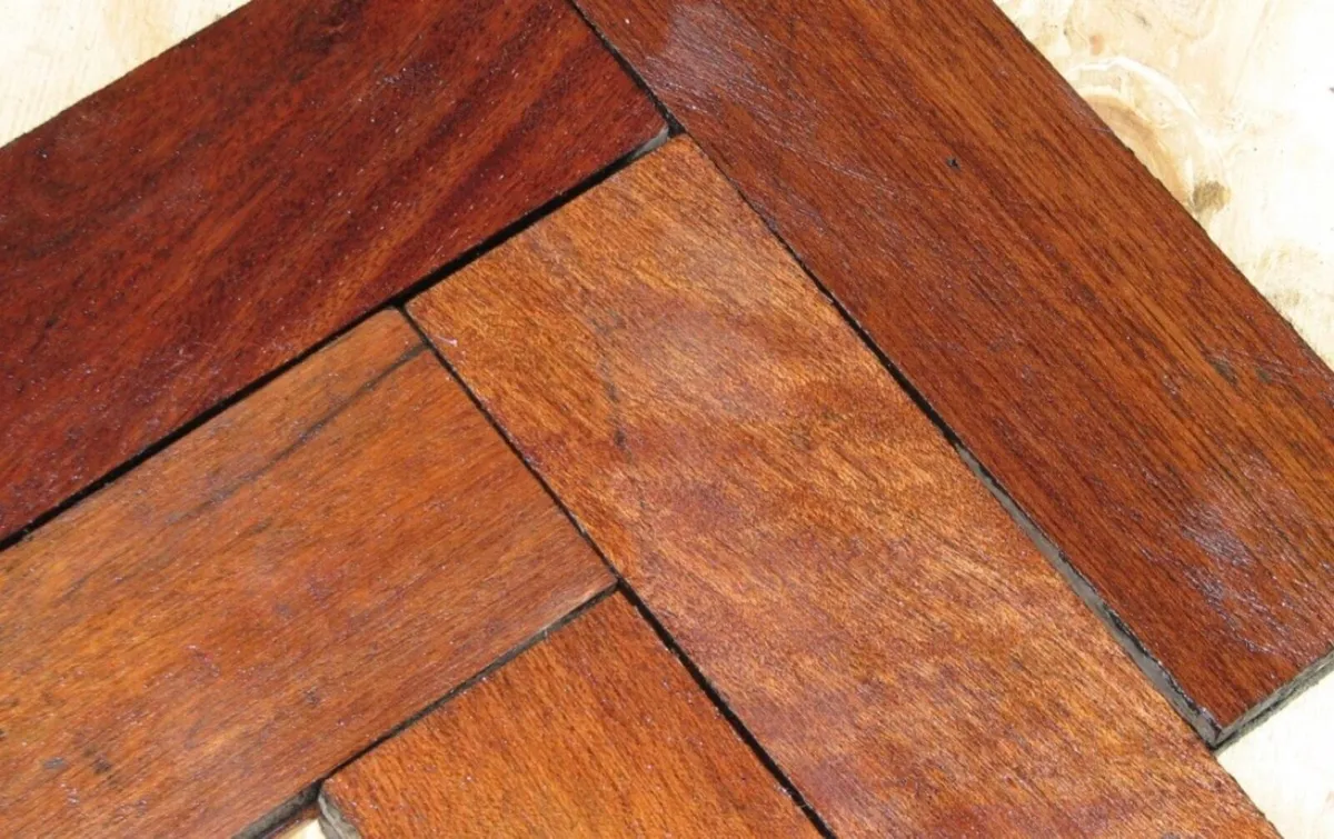 Reclaimed Mahogany Parquet Flooring for sale - Image 2