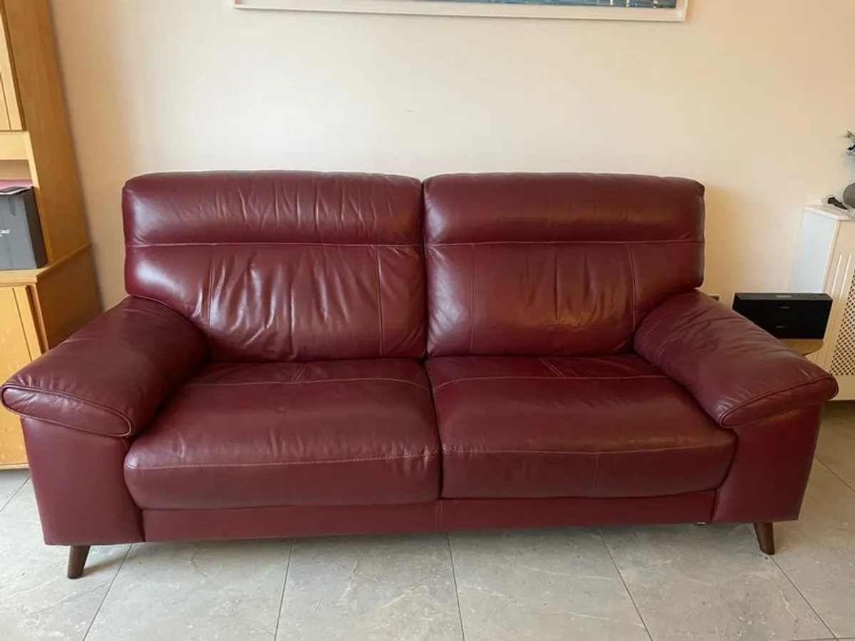 Large 2 seater Leather sofa - Image 2