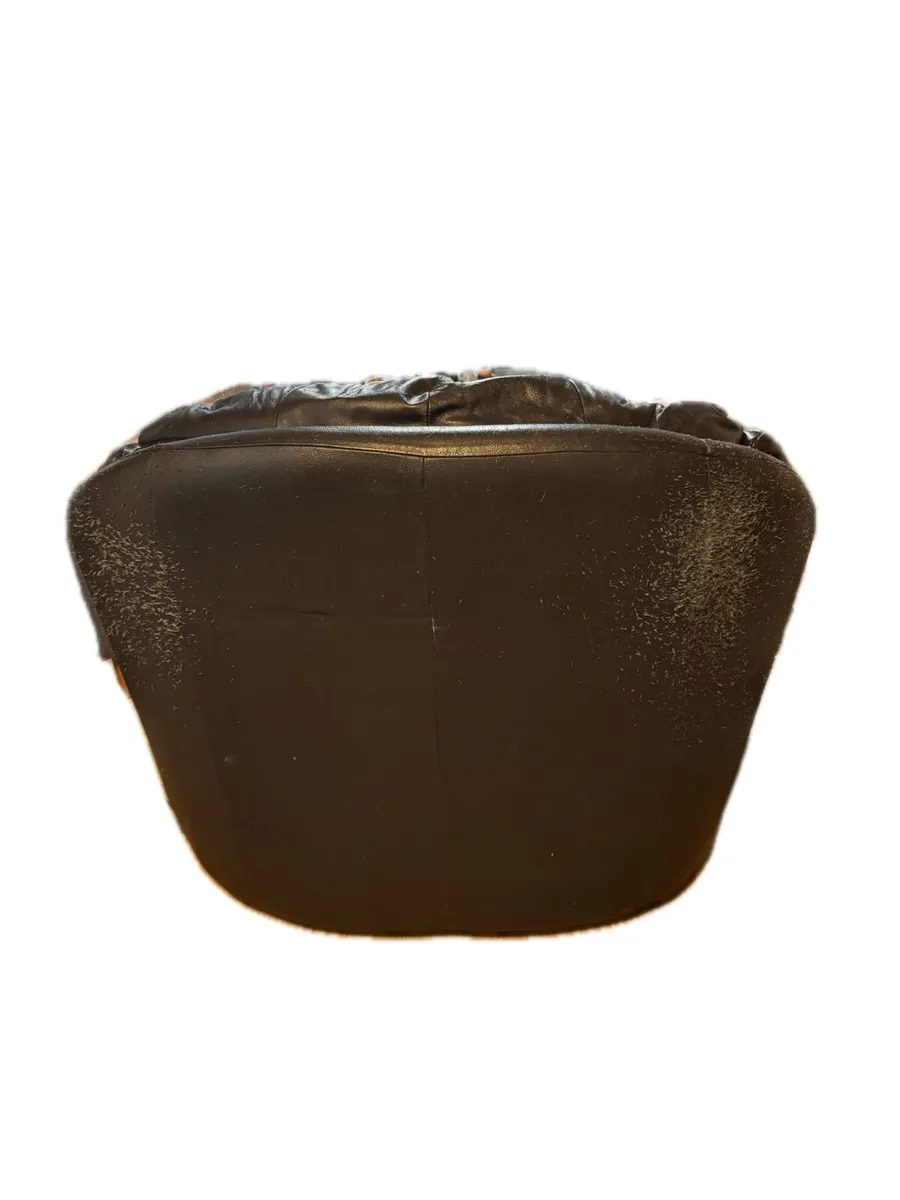 Black Leather 1-Seater Couch – Free - Image 3