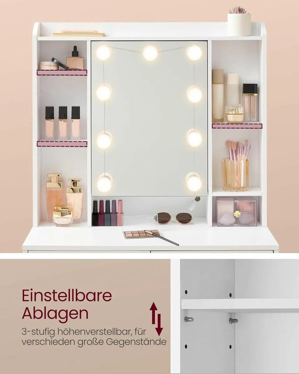 Dressing table with LED lights - Image 4