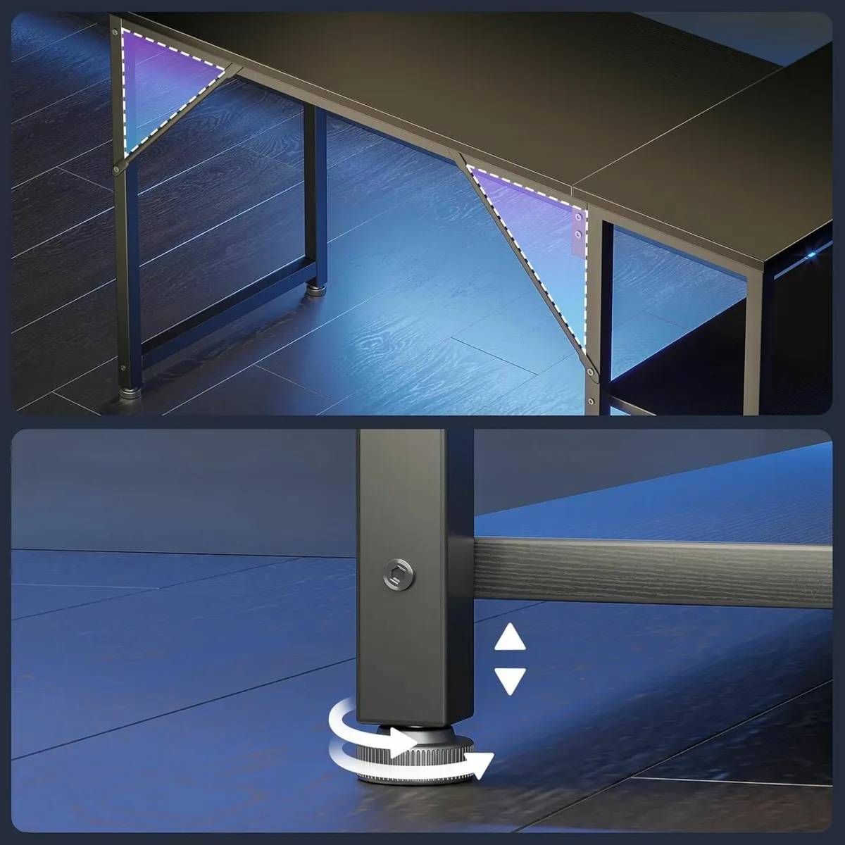 L Shaped Gaming Desk, 100x70 cm Computer Office - Image 3