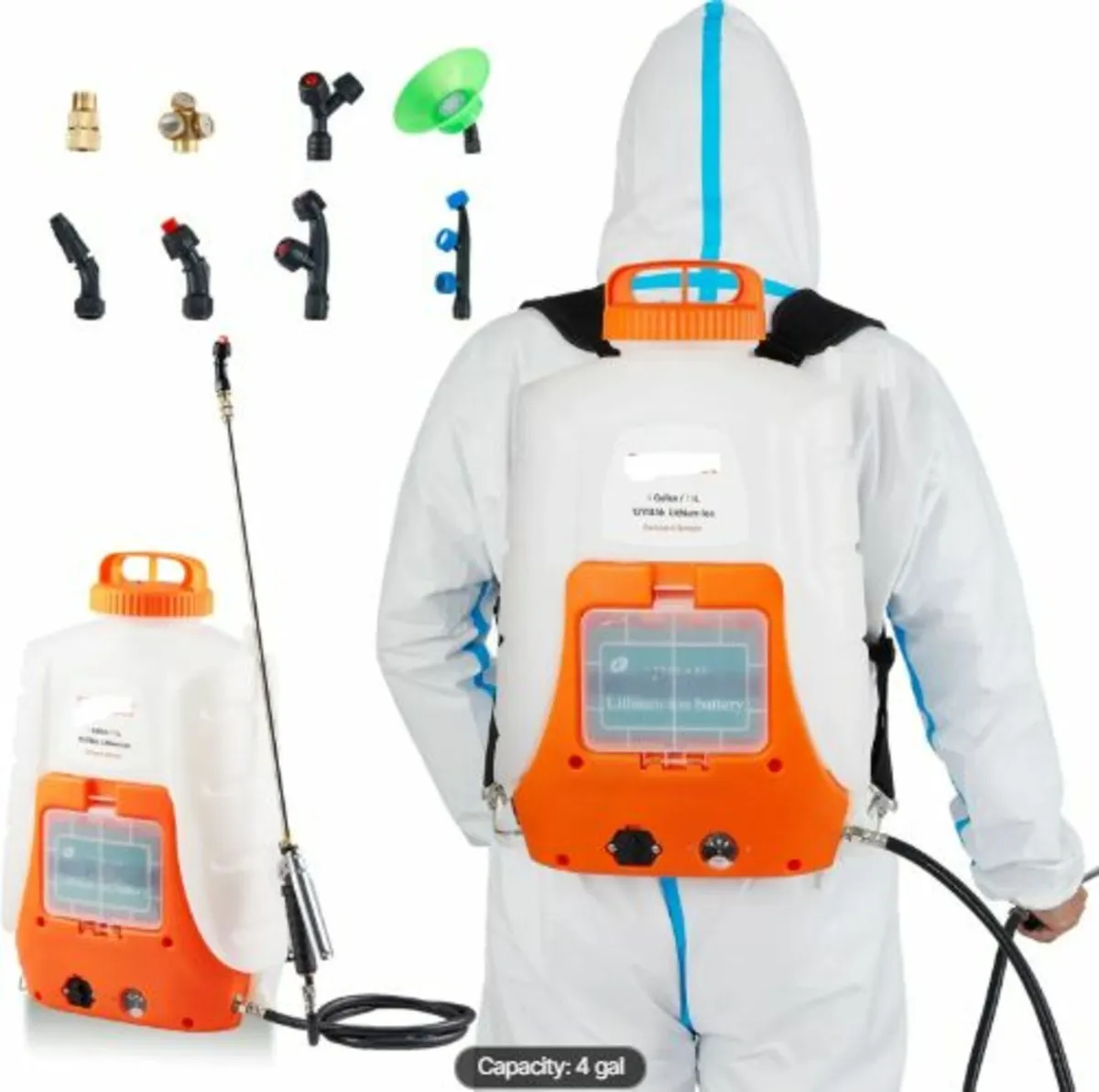 Battery Powered Backpack Sprayer 15.1 L Tank 0-90 - Image 1