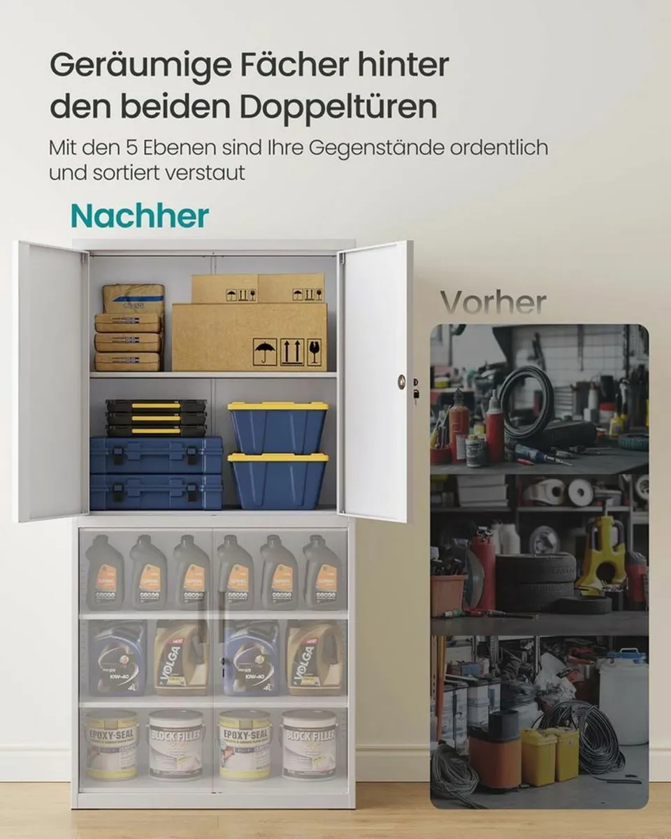 Metal Cabinet Large Garage, Office, Filling, Tools - Image 2