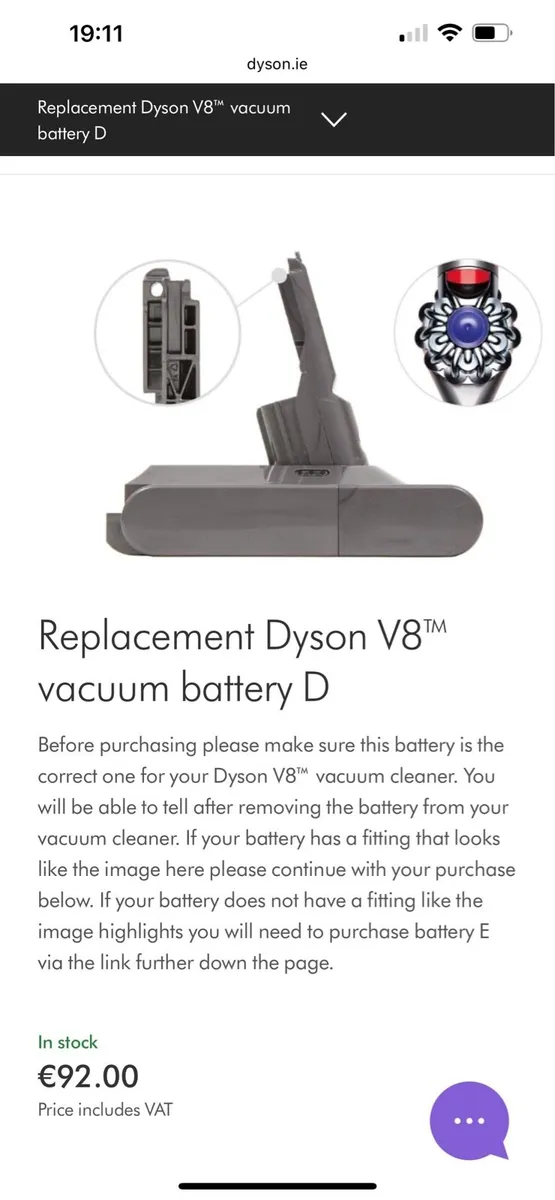 Dyson V8 Battery replacement (D) - Image 4