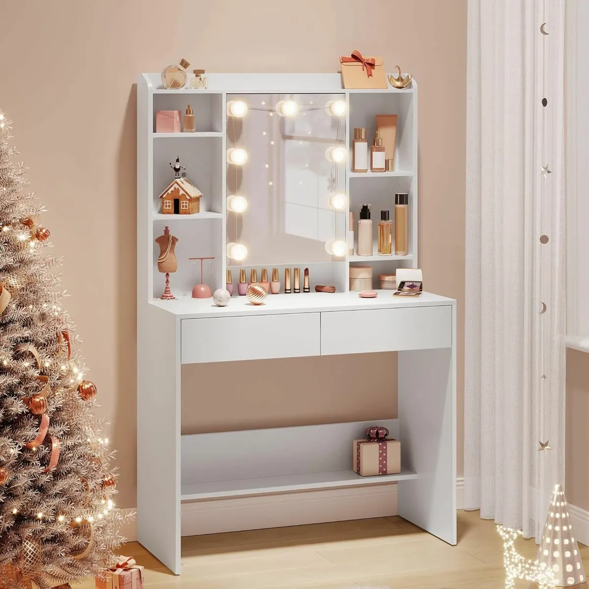 Dressing table with LED lights - Image 1