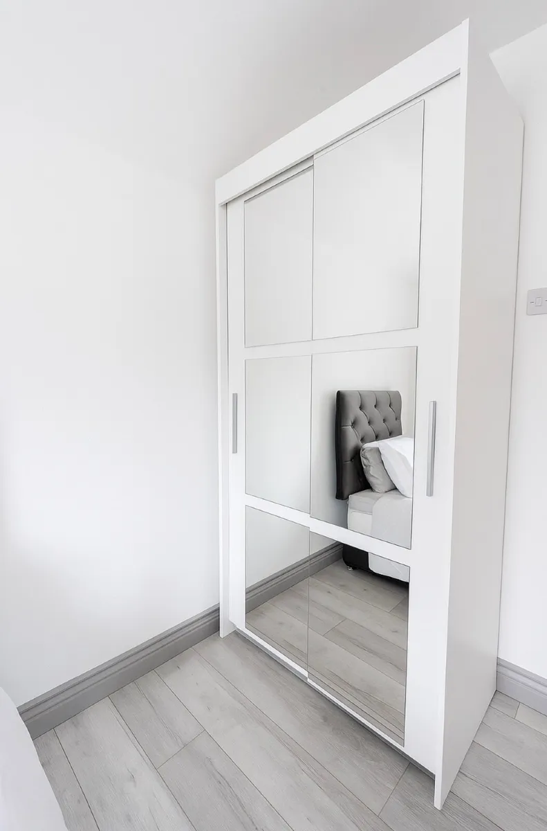 Wardrobe KARO 100cm White *FREE DELIVERY - Image 1