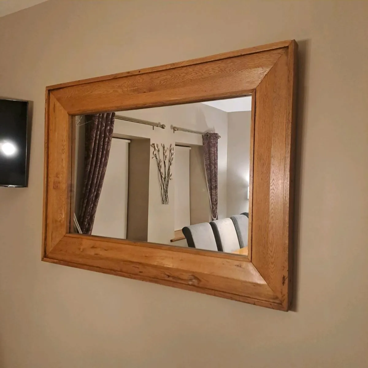Oak mirror