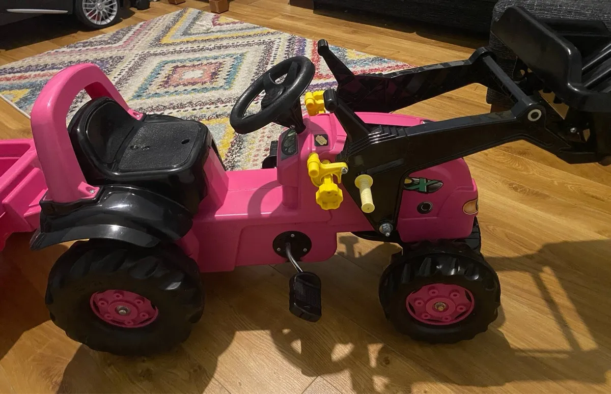Pink Tractor with Loader - Image 1