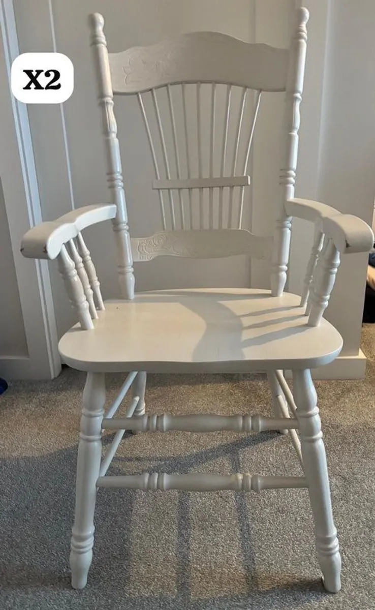 Solid Oak Dining table with 6 chairs - Image 4