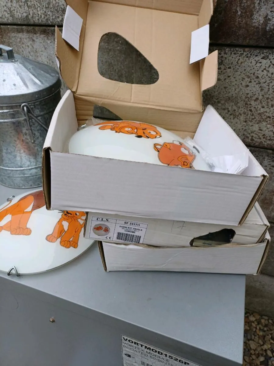 Collection of Vintage Glass Shades - Image 2