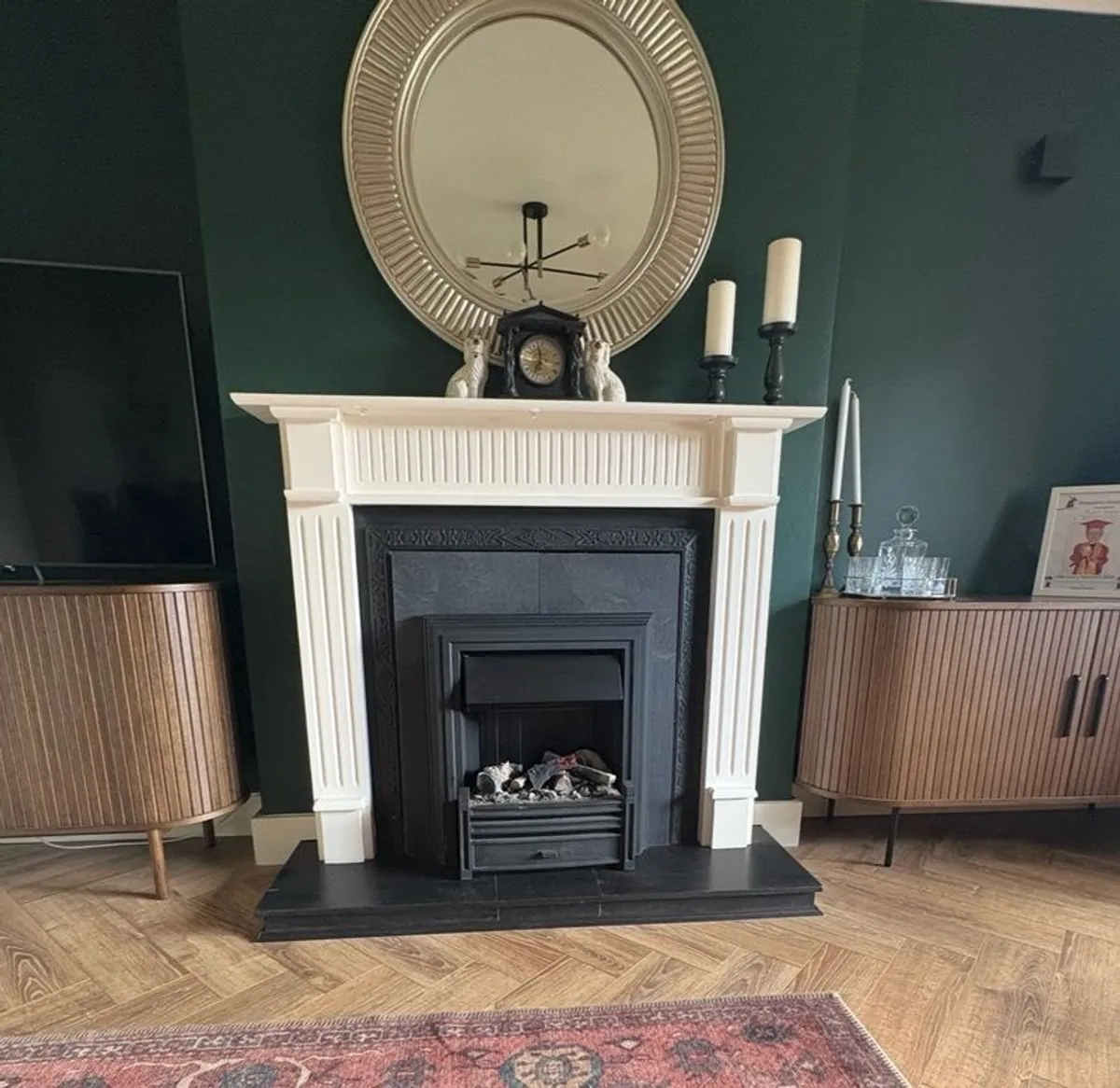 Electric cast iron fireplace - Image 1