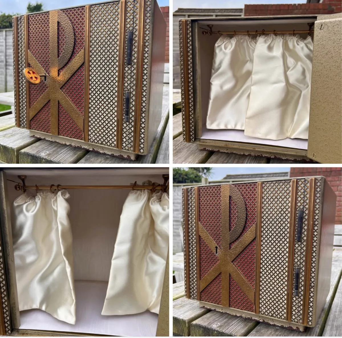 Antique church alter tabernacle/ safe lockable - Image 2