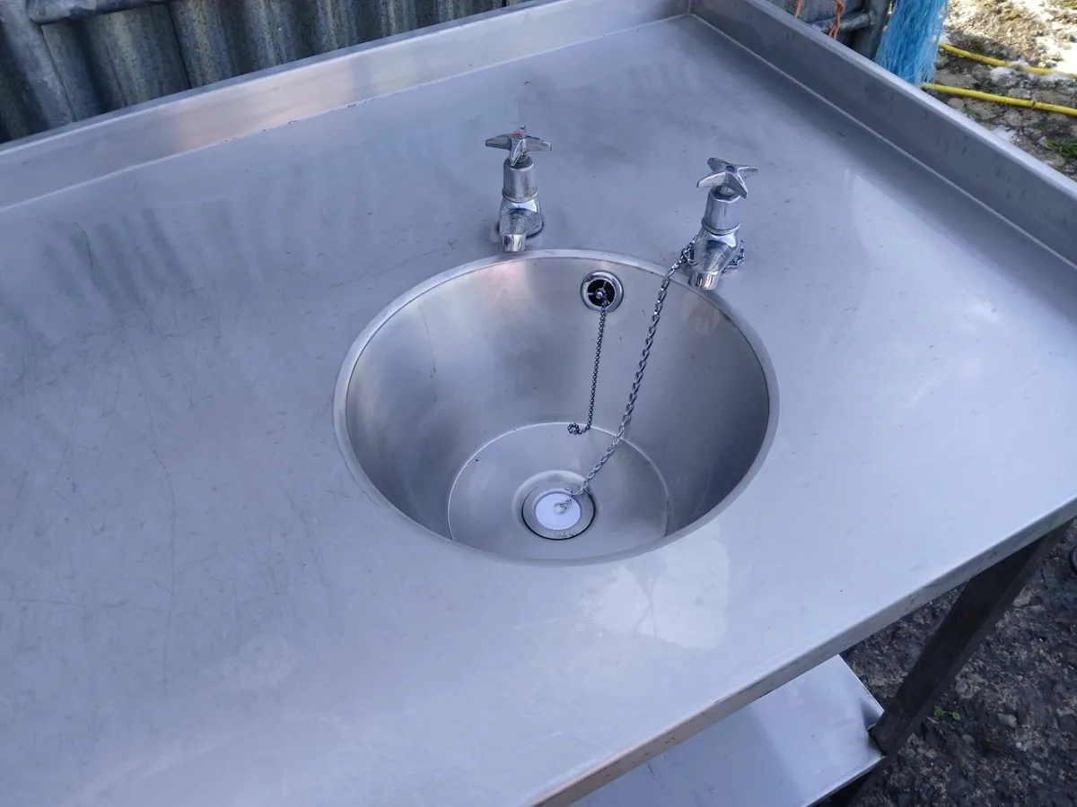 Staneless steel cabbinet table sink unit complete. - Image 2