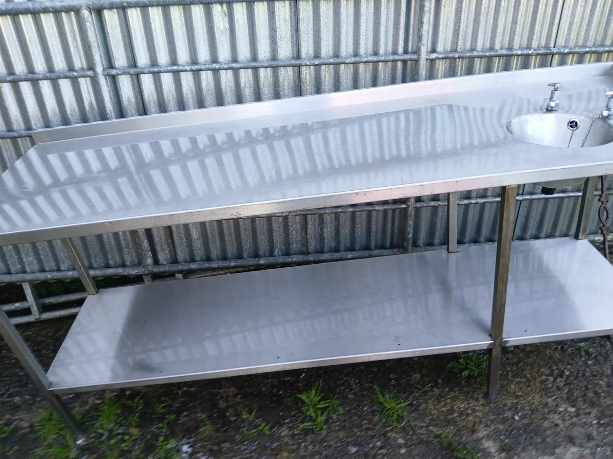 Staneless steel cabbinet table sink unit complete. - Image 3