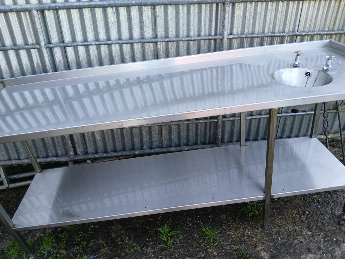 Staneless steel cabbinet table sink unit complete. - Image 4