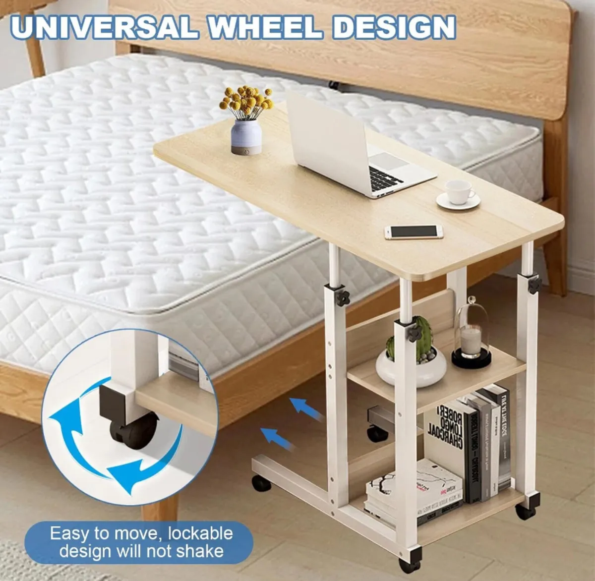 NEW Overbed Table Over Bed Computer Desk - Image 2