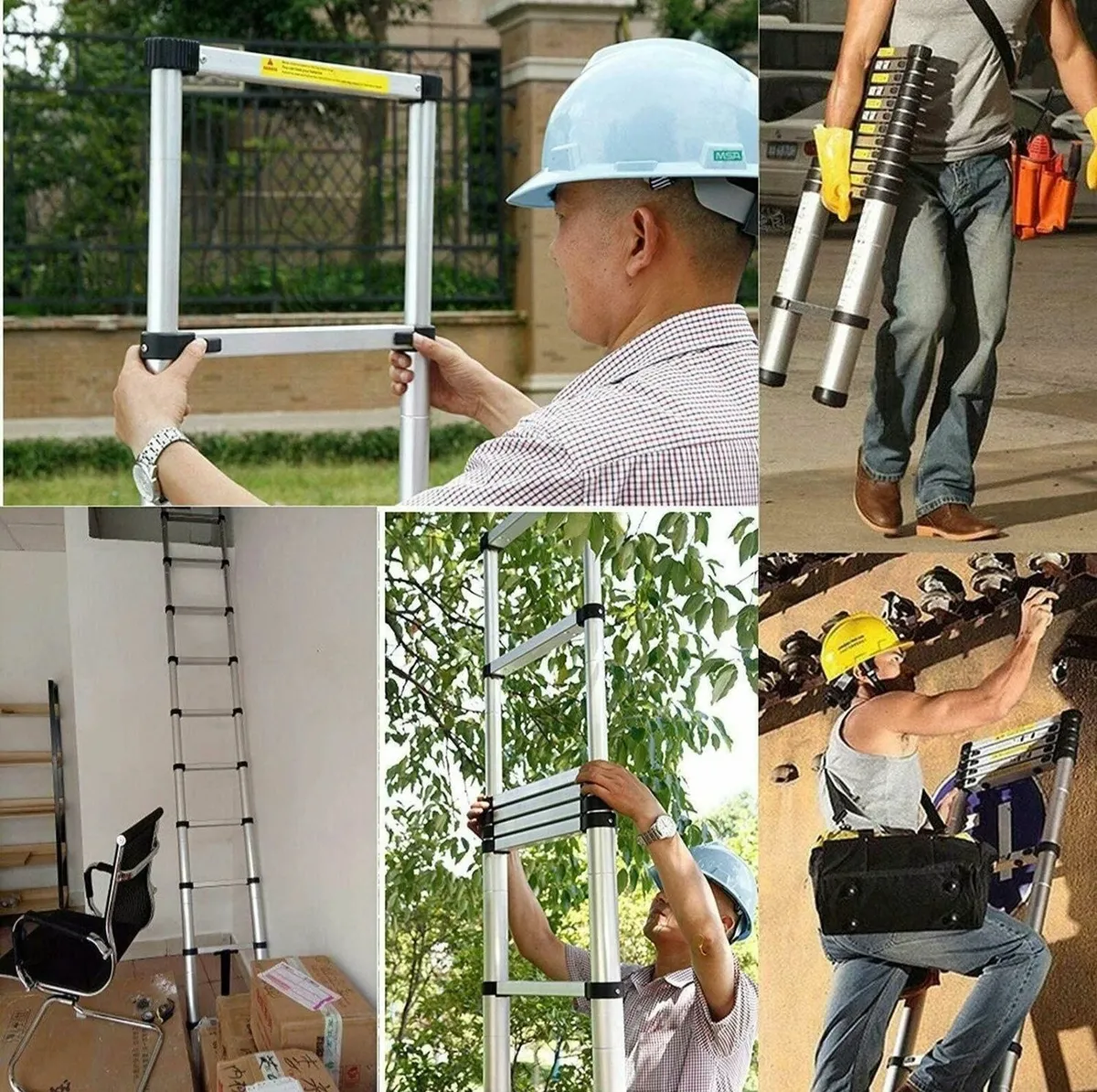 Telescopic Aluminium Ladder Portable Foldable - Image 4